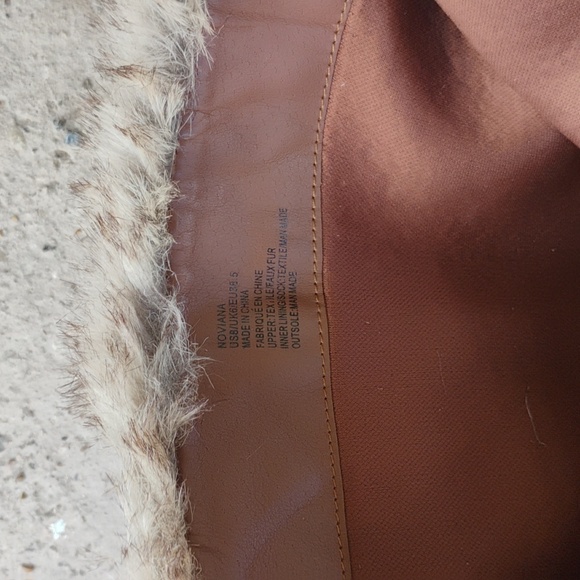 Noviana Faux Suede And Faux Fur Boots - Picture 4 of 5